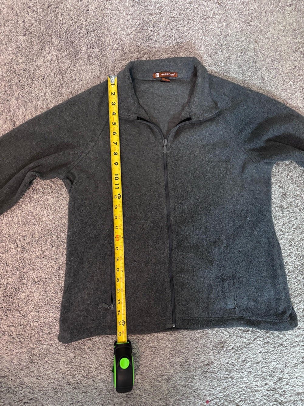 Harriton Women’s Full-Zip Fleece Jacket - Charcoal Gray Size Large - Picture 8 of 8